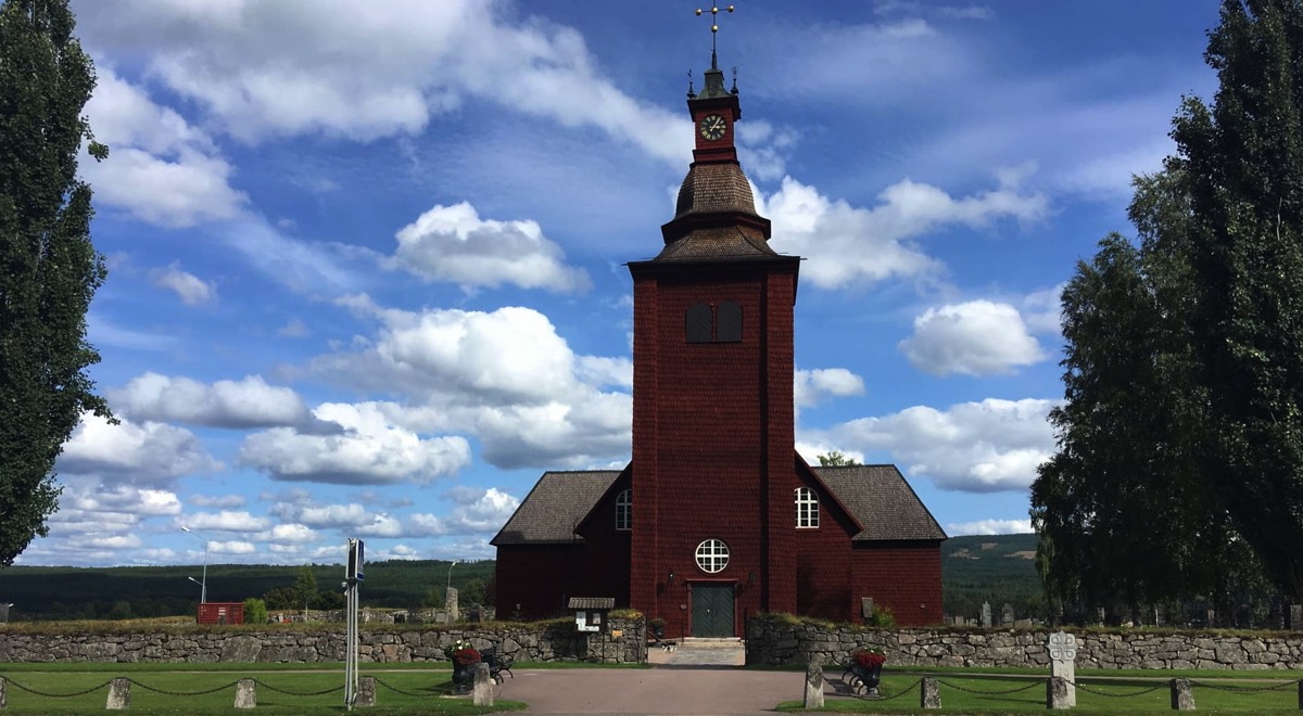 houten tegelkerk, eksheräd, zweden